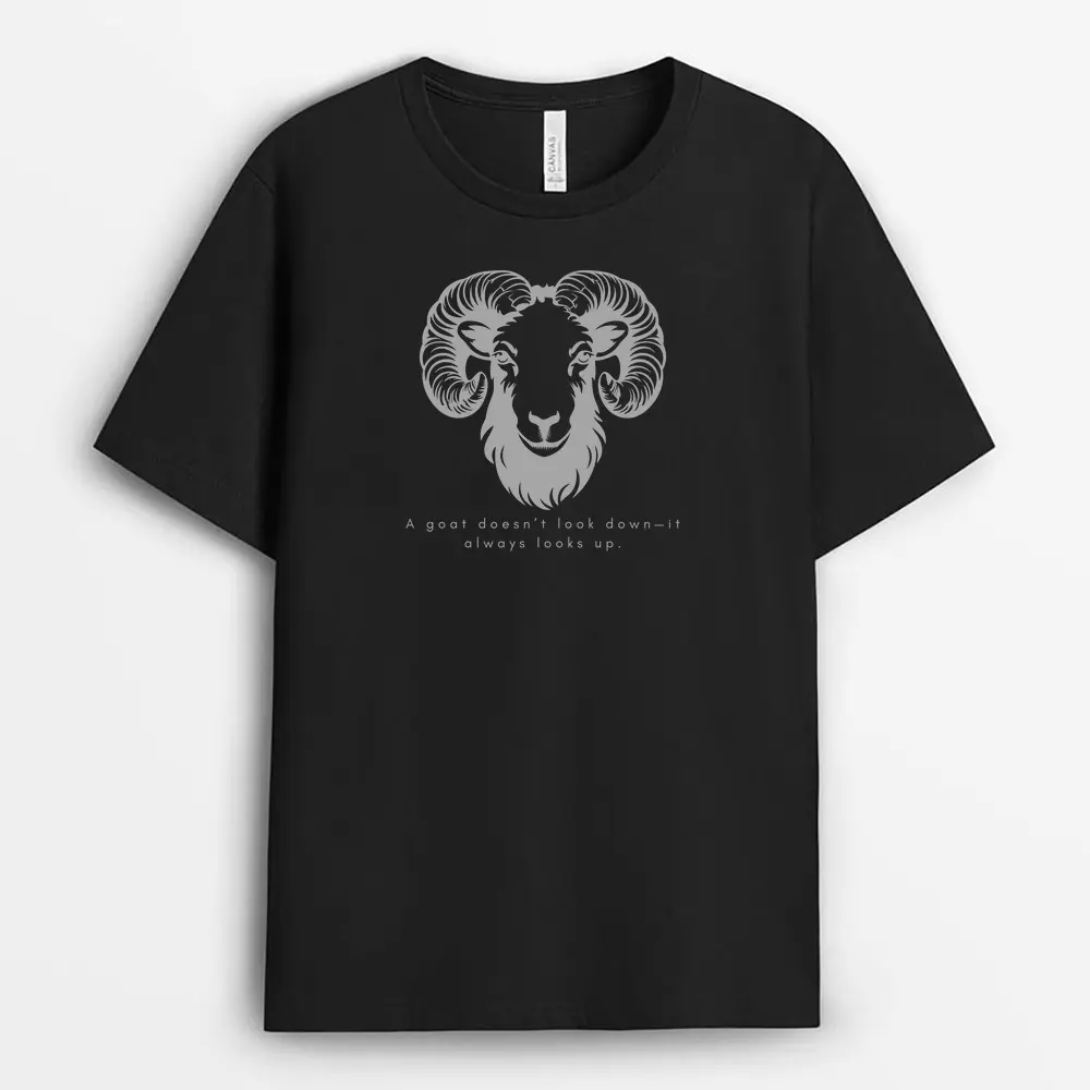 A Goat Doesnt Look Downit Always Looks Up Sunyxgap T-Shirt - Black