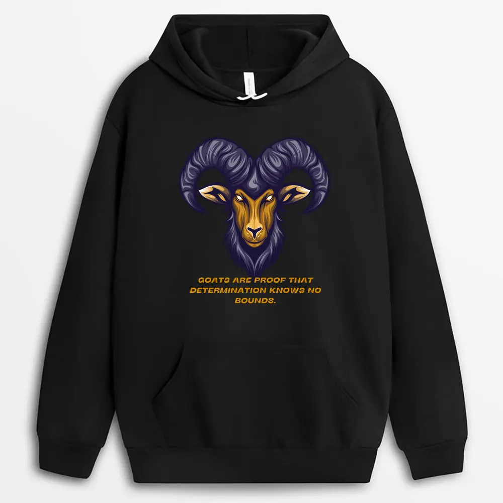 Goats Are Proof That Determination Knows No Bounds Sunyxgap Hoodie - Black