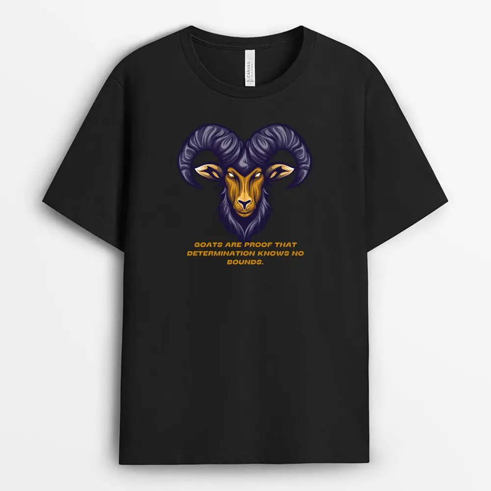 Goats Are Proof That Determination Knows No Bounds Sunyxgap T-Shirt - Black